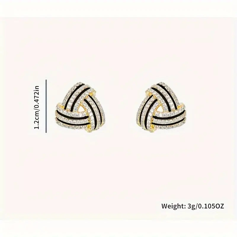 Stylish Shiny Triangle Stud Earrings