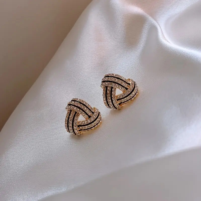 Stylish Shiny Triangle Stud Earrings