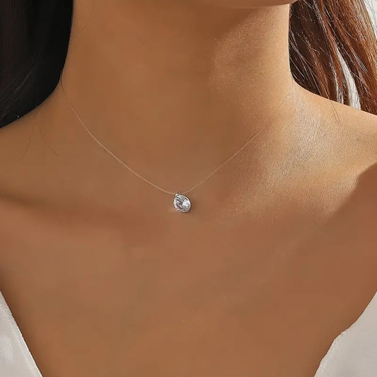 A Transparent Line Necklace For Women