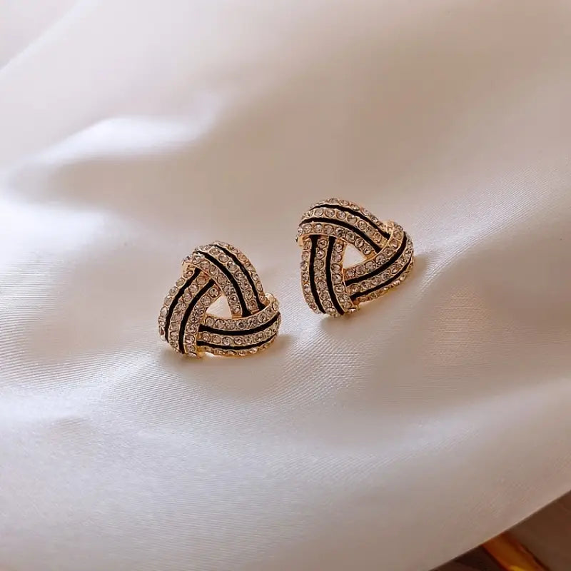 Stylish Shiny Triangle Stud Earrings